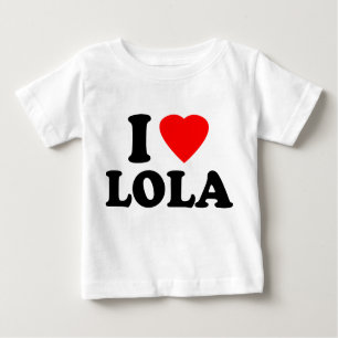 Camiseta Para Bebê Eu Amo Lola