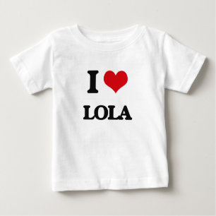 Camiseta Para Bebê Eu amo Lola