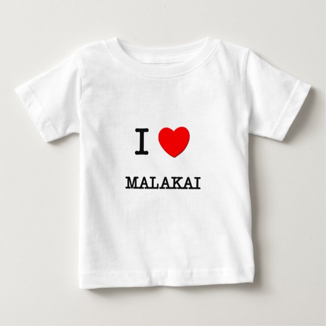 Camiseta Para Bebê Eu amo Malakai (Frente)