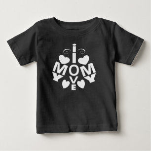 Camiseta Para Bebê Eu amo mamãe