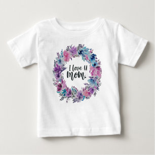Camiseta Para Bebê Eu amo mamãe