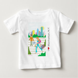 Camiseta Para Bebê Eu amo Manhattan, NY