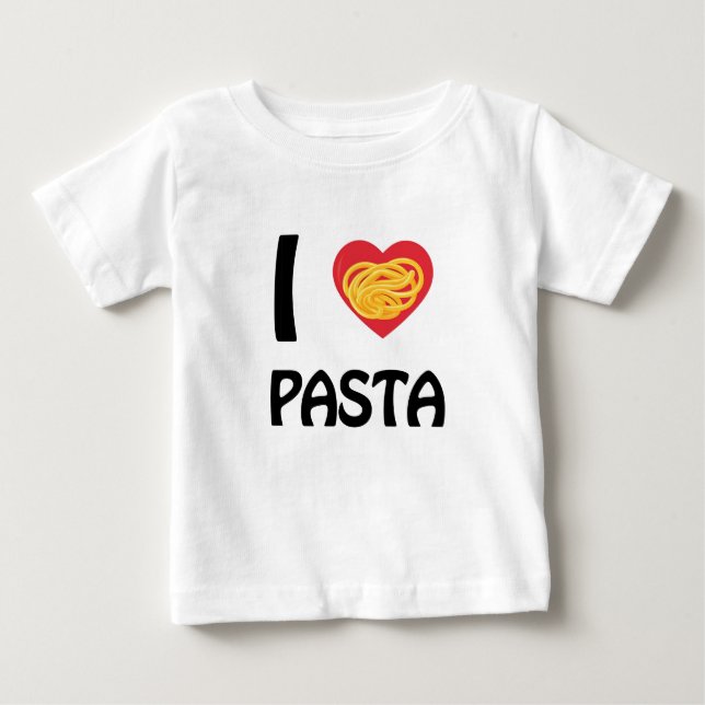 Camiseta Para Bebê Eu amo massa (Frente)
