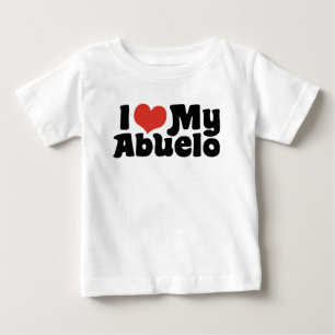 Camiseta Para Bebê Eu amo meu Abuelo