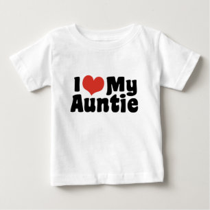 Camiseta Para Bebê Eu amo meu Auntie