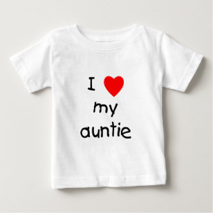 Camiseta Para Bebê Eu amo meu Auntie