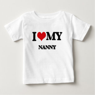 Camiseta Para Bebê Eu amo meu baby-sitter
