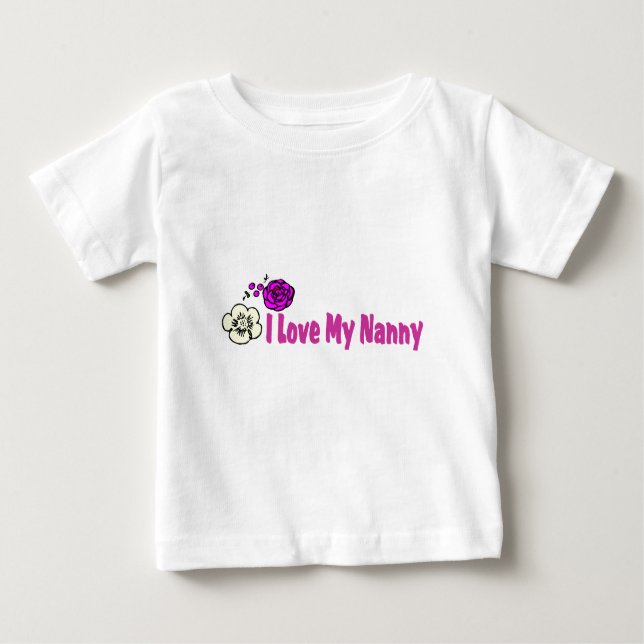 Camiseta Para Bebê Eu amo meu baby-sitter (Frente)