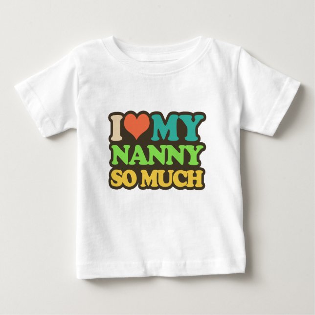 Camiseta Para Bebê Eu amo meu baby-sitter tanto (Frente)