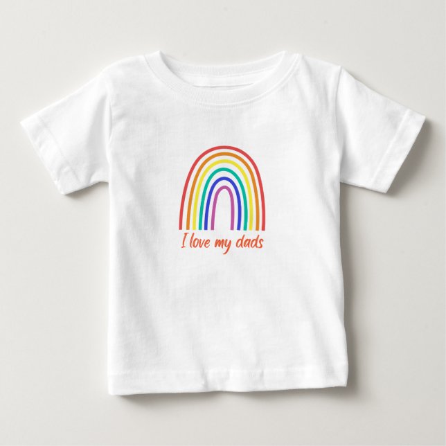 Camiseta Para Bebê Eu amo meu bebê pai (Frente)