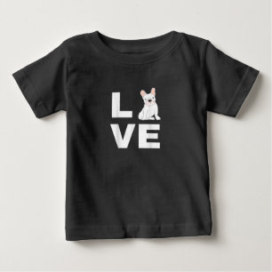 Camiseta Para Bebê Eu Amo Meu Bolinho Francês Francês Cachorro-Gran