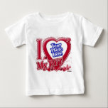 Camiseta Para Bebê Eu amo meu coração vermelho BFF - foto<br><div class="desc">Eu amo meu coração vermelho BFF - foto</div>