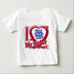 Camiseta Para Bebê Eu amo meu coração vermelho Irmã - foto<br><div class="desc">Eu amo meu coração vermelho Irmã - foto</div>