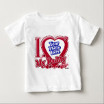 Camiseta Para Bebê Eu amo meu coração vermelho Pai - foto<br><div class="desc">Eu amo meu coração vermelho Pai - foto</div>