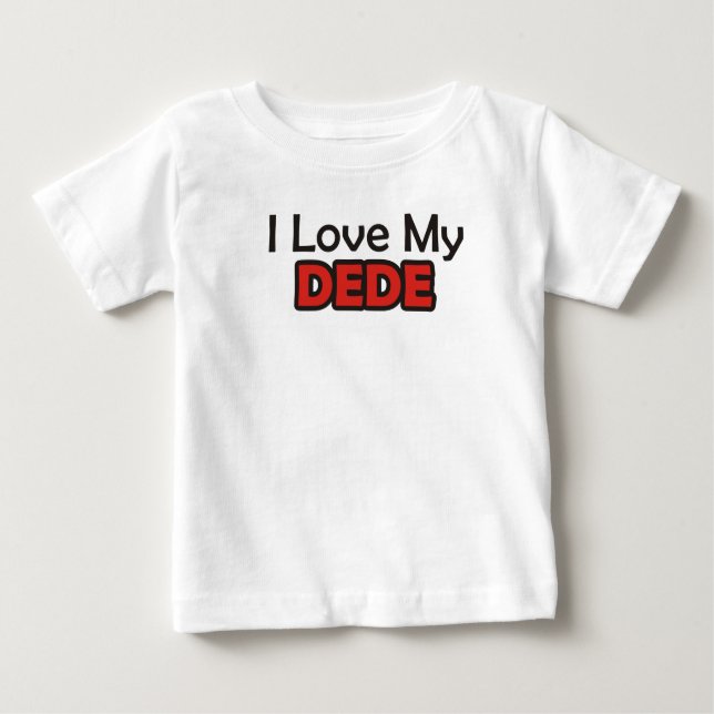 Camiseta Para Bebê Eu amo meu Dede (Frente)
