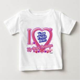 Camiseta Para Bebê Eu amo meu Excelente Avô rosa/roxo - foto