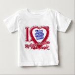 Camiseta Para Bebê Eu amo meu Excelente vovó de coração vermelho - fo<br><div class="desc">Eu amo meu Excelente vovó de coração vermelho - foto</div>