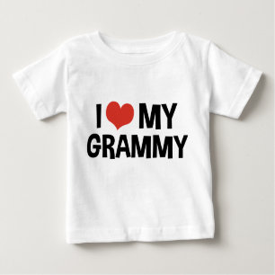 Camiseta Para Bebê Eu Amo Meu Grammy