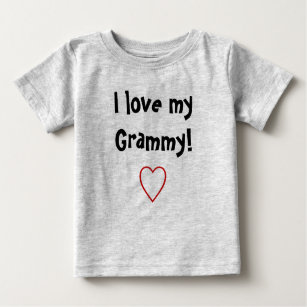 Camiseta Para Bebê Eu amo meu Grammy