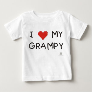 CAMISETA PARA BEBÊ EU AMO MEU GRAMPY