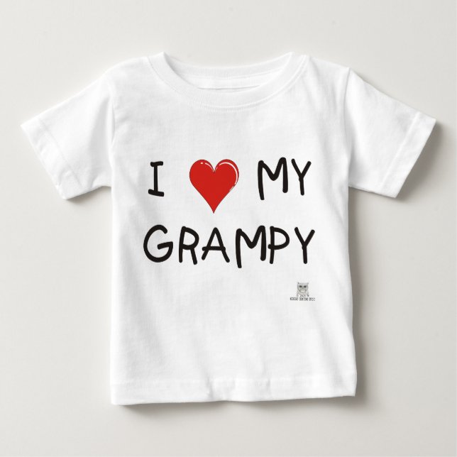 CAMISETA PARA BEBÊ EU AMO MEU GRAMPY (Frente)
