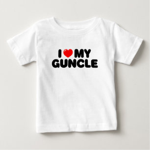 Camiseta Para Bebê Eu amo meu Guncle.