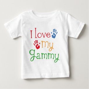 Camiseta Para Bebê Eu amo meu Handprints Gammy