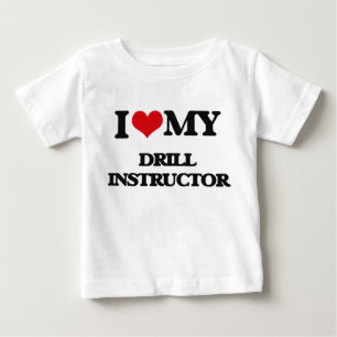 Camiseta Para Bebê Eu amo meu instrutor de broca