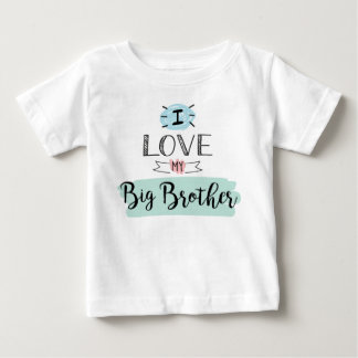 Camiseta Para Bebê Eu Amo Meu Irmão Mais Velho Bonito