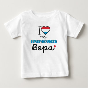Camiseta Para Bebê Eu amo meu luxemburguês Bopa fofa