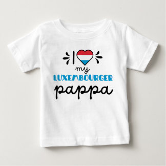 Camiseta Para Bebê Eu amo meu luxemburguês Pappa fofo