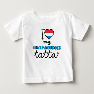Camiseta Para Bebê Eu Amo Meu Luxemburguês Tatta Bonitinho