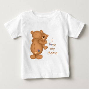 Camiseta Para Bebê Eu amo meu Mama - criança T
