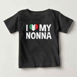 Camiseta Para Bebê Eu amo meu Nonna