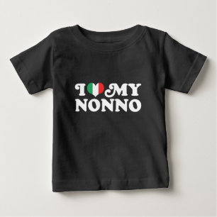 Camiseta Para Bebê Eu amo meu Nonno
