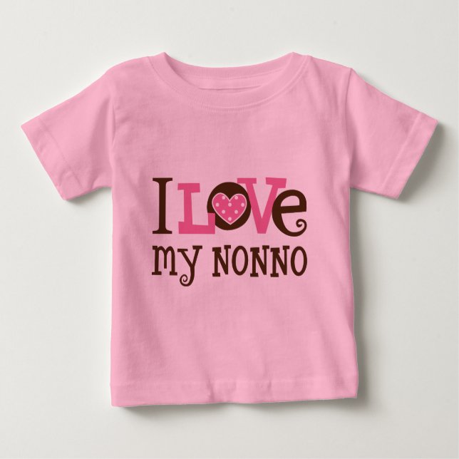 Camiseta Para Bebê Eu amo meu Nonno (Frente)