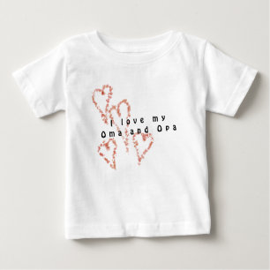 Camiseta Para Bebê Eu amo meu Oma e Opa