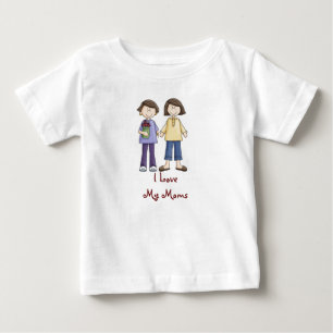 Camiseta Para Bebê Eu amo meu onsie das mães