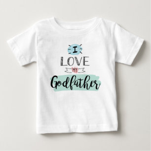Camiseta Para Bebê Eu Amo Meu Padrinho Bonito
