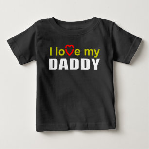 Camiseta Para Bebê Eu amo meu pai