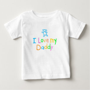 Camiseta Para Bebê Eu Amo Meu Pai