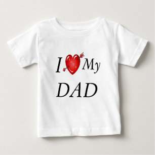 Camiseta Para Bebê Eu Amo Meu Pai 2