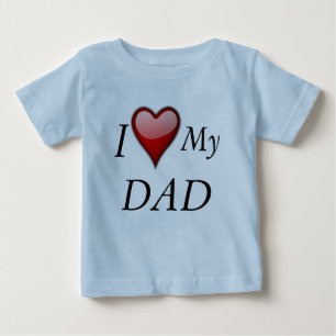 Camiseta Para Bebê Eu Amo Meu Pai 2