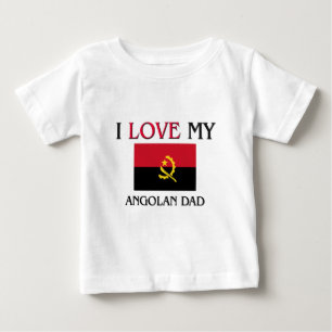 Camiseta Para Bebê Eu amo meu pai angolano