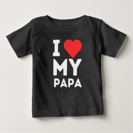 Camiseta Para Bebê Eu Amo Meu Pai Família Ama Presente Coração