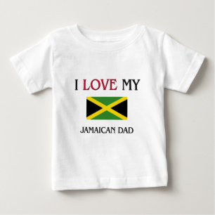 Camiseta Para Bebê Eu amo meu pai jamaicano