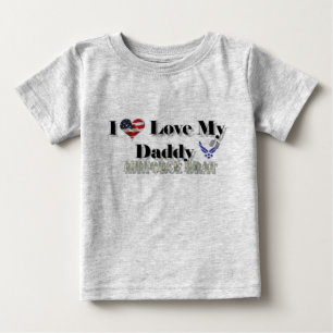 Camiseta Para Bebê Eu amo meu pai (o pirralho da força aérea)