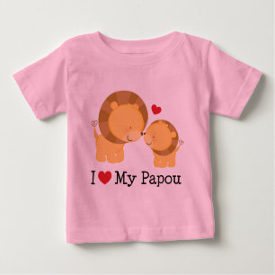 Camiseta Para Bebê Eu amo meu Papou