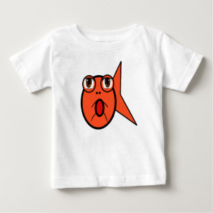 Camiseta Para Bebê Eu amo meu peixe Dourado