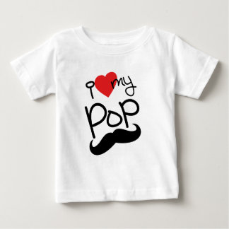 Camiseta Para Bebê Eu amo meu Pop Romper